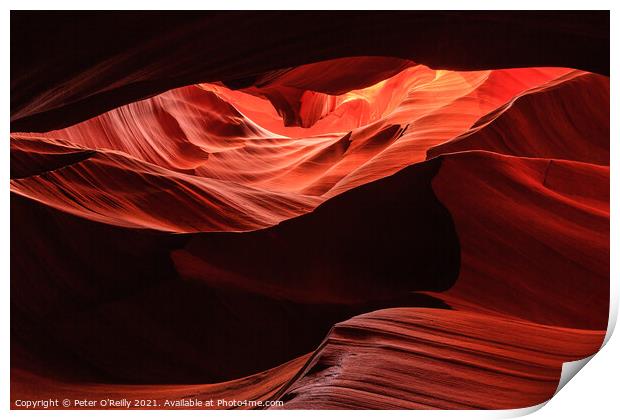 Antelope Canyon Colours #8 Print by Peter O'Reilly