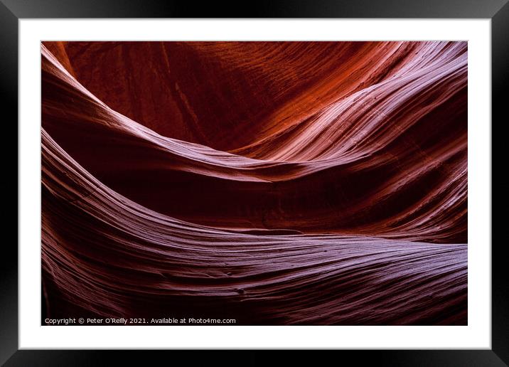 Antelope Canyon Colours #12 Framed Mounted Print by Peter O'Reilly
