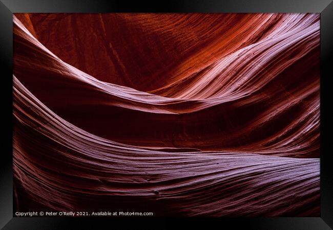 Antelope Canyon Colours #12 Framed Print by Peter O'Reilly