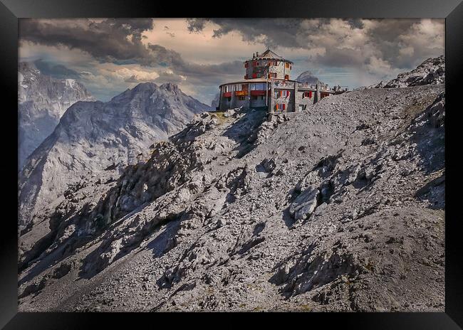 Tibet Hutte, Stelvio Pass, Italy Framed Print by Dave Williams