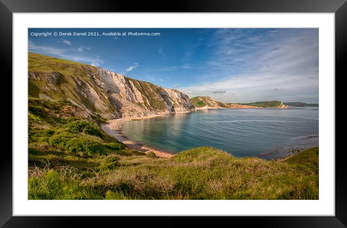 Mupe Bay, Jurassic Coast, Dorset Framed Mounted Print by Derek Daniel