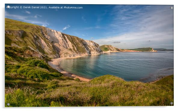 Mupe Bay, Jurassic Coast, Dorset Acrylic by Derek Daniel