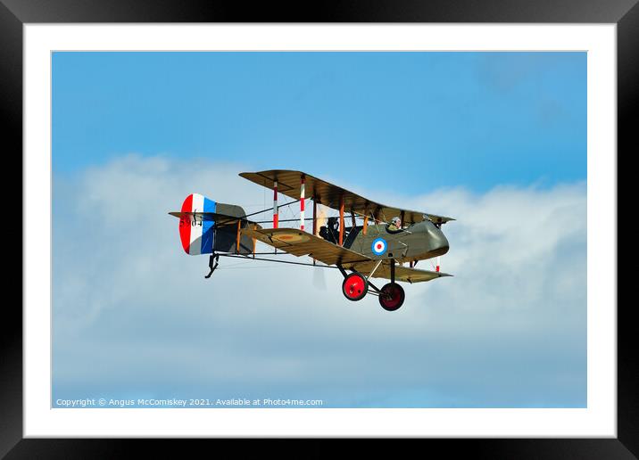 Replica Airco DH.2 British World War 1 fighter Framed Mounted Print by Angus McComiskey