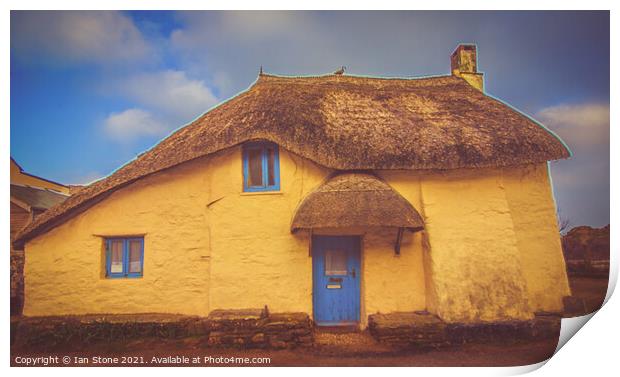 Fisherman’s cottage , Hope Cove  Print by Ian Stone