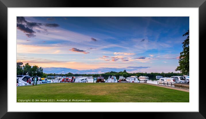 Ranworth Sunset, Norfolk Broads Framed Mounted Print by Jim Monk