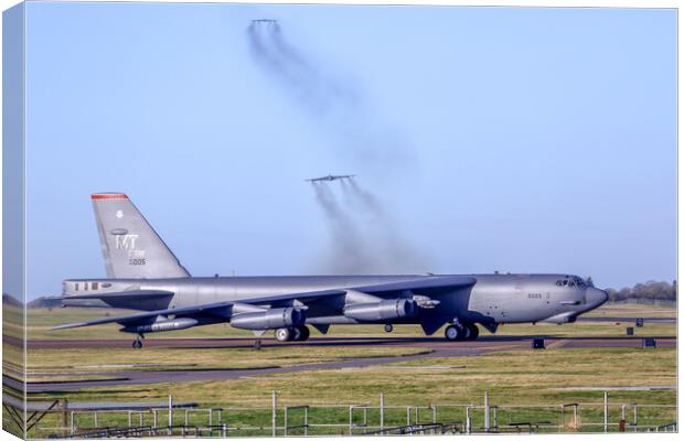 B52 Take off at Fairford Canvas Print by Oxon Images