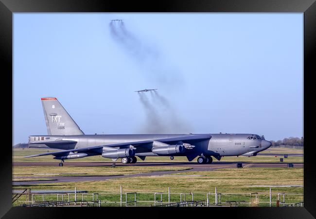 B52 Take off at Fairford Framed Print by Oxon Images