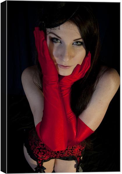 Red long gloves Canvas Print by Nathan Wright