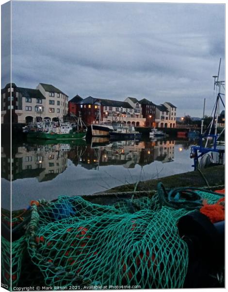 Harbour at dusk  Canvas Print by Mark Ritson