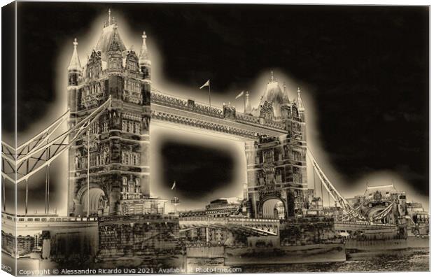Tower bridge - London Canvas Print by Alessandro Ricardo Uva