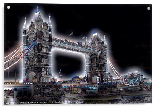 London Tower Bridge Acrylic by Alessandro Ricardo Uva