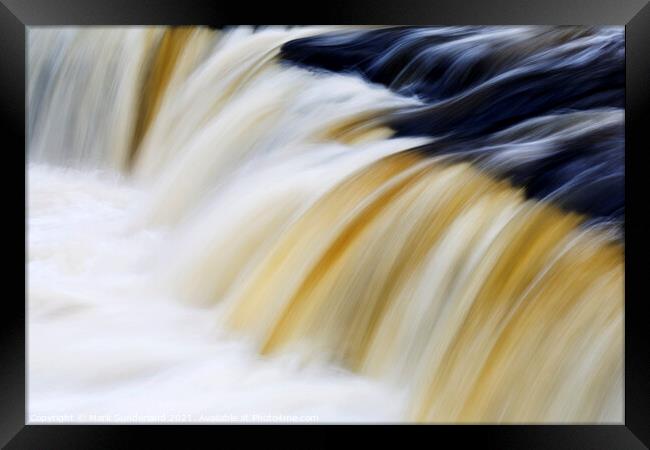Upper Aysgarth Falls in Wensleydale Yorkshire Dales England Framed Print by Mark Sunderland