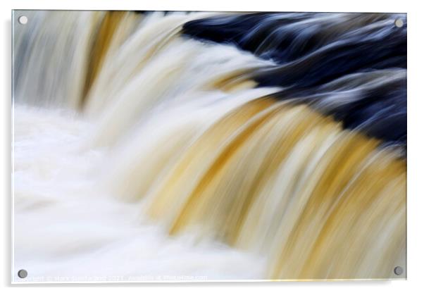 Upper Aysgarth Falls in Wensleydale Yorkshire Dales England Acrylic by Mark Sunderland