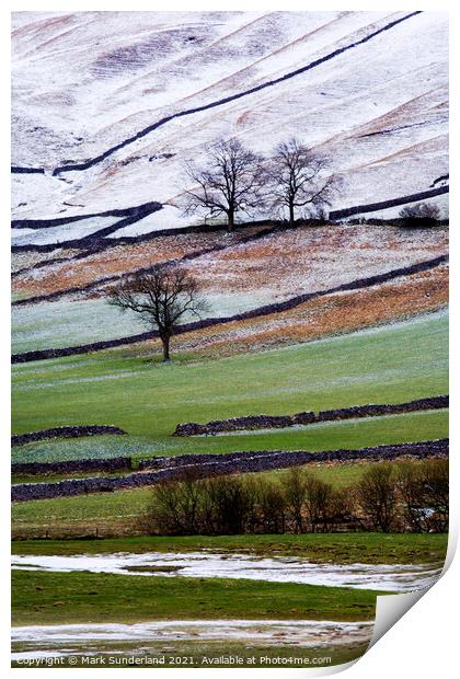 Winter in Wharfedale Print by Mark Sunderland