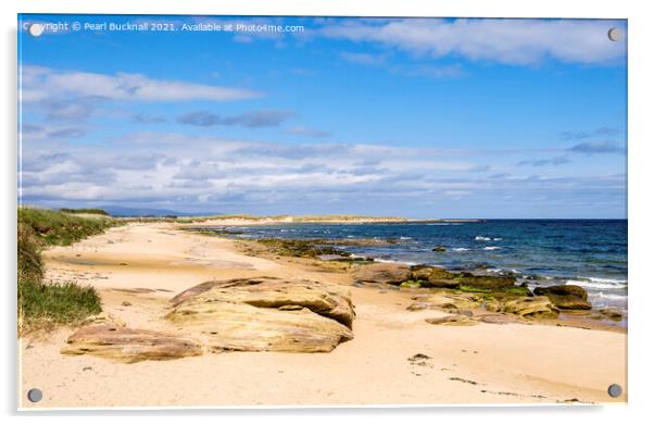 Dornoch Beach Sutherland Scotland Acrylic by Pearl Bucknall
