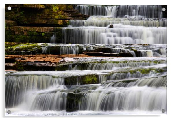 Aysgarth Falls in Wensleydale Acrylic by Mark Sunderland