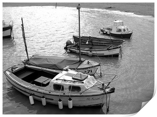 Evening at the Harbor, Black and White Print by Tammy Winand