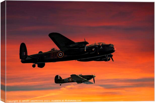 Battle of Britain Canvas Print by GEOFF GRIFFITHS