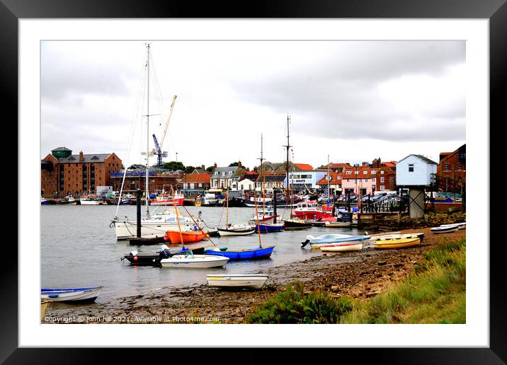 Wells Next The Sea in Norfolk. Framed Mounted Print by john hill