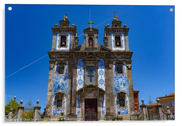 Church of Saint Ildefonso (Igreja de Santo Ildefonso) in Porto, Portugal Acrylic by Chun Ju Wu