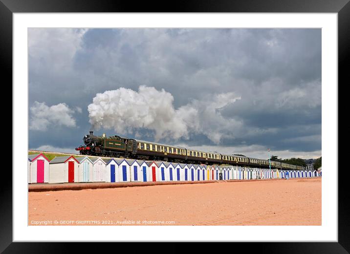 5239 Goodrington Sands holiday train Framed Mounted Print by GEOFF GRIFFITHS