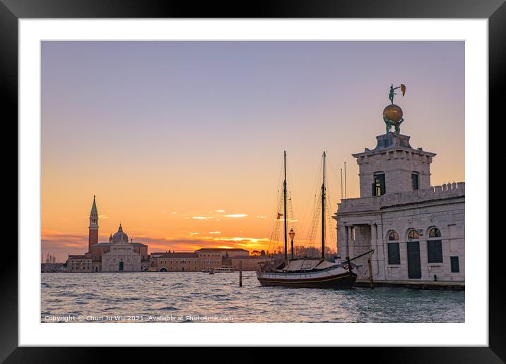 Church of San Giorgio Maggiore at sunrise time, Venice, Italy Framed Mounted Print by Chun Ju Wu