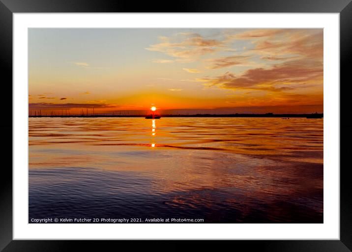 Harbour Sunset Framed Mounted Print by Kelvin Futcher 2D Photography