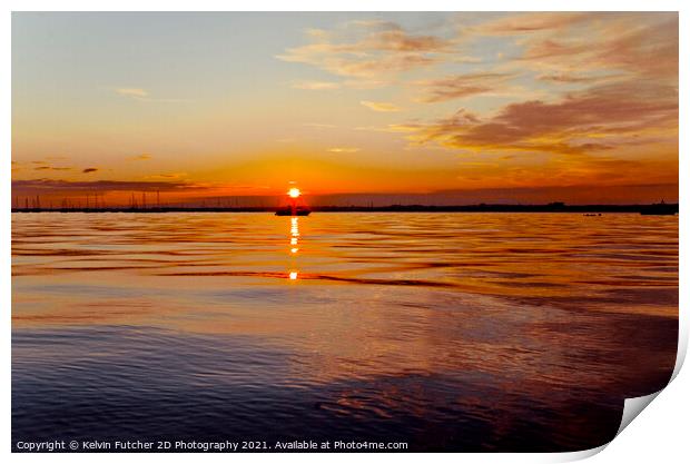 Harbour Sunset Print by Kelvin Futcher 2D Photography