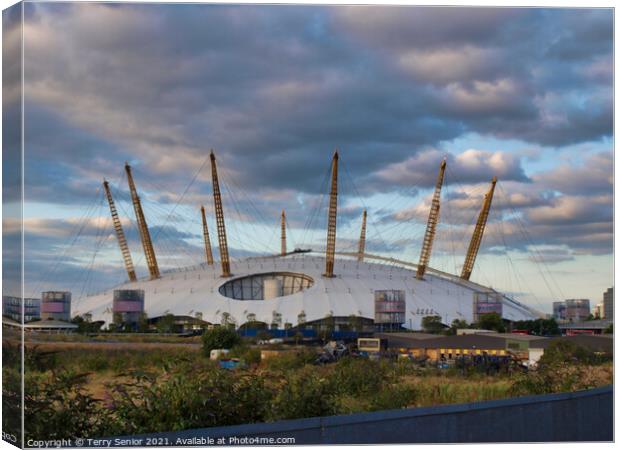 The Dome (also known by the current corporate logo The O2 Canvas Print by Terry Senior