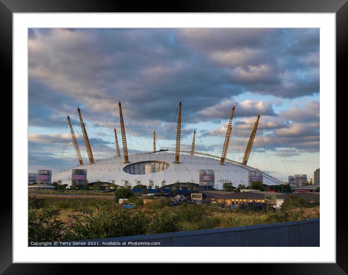 The Dome (also known by the current corporate logo The O2 Framed Mounted Print by Terry Senior