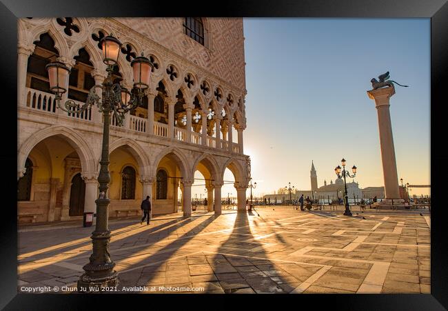 St Mark's Square (Piazza San Marco) at sunrise time, Venice, Italy Framed Print by Chun Ju Wu