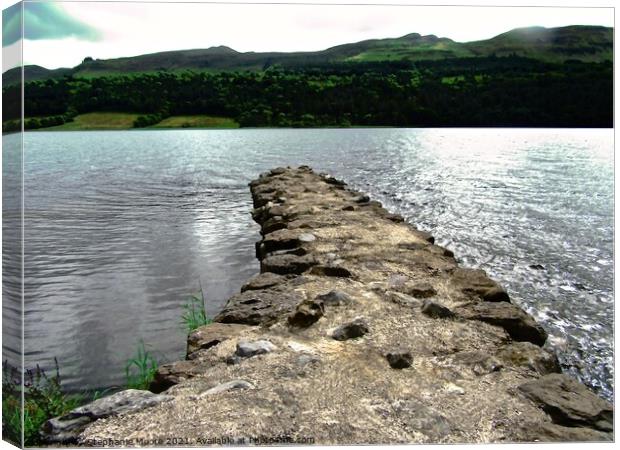 Lough Glencar on a dull day Canvas Print by Stephanie Moore