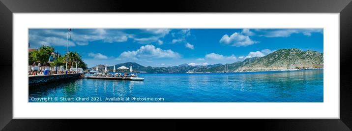 Panorama of the Aegean sea and coastline on a beau Framed Mounted Print by Travel and Pixels 