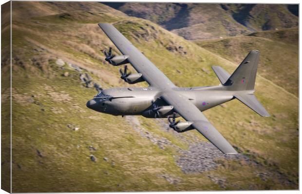 RAF C-130 Hercules Mach Loop Canvas Print by J Biggadike