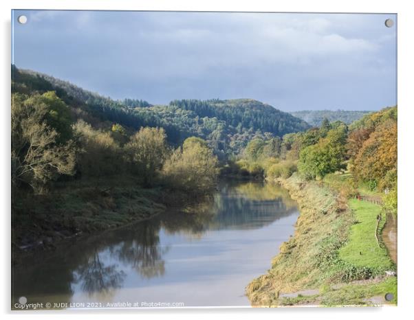 River Wye at Brockweir Acrylic by JUDI LION