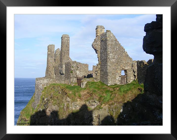Dunluce Castle,Antrim coast. Framed Mounted Print by Ciara Hegarty