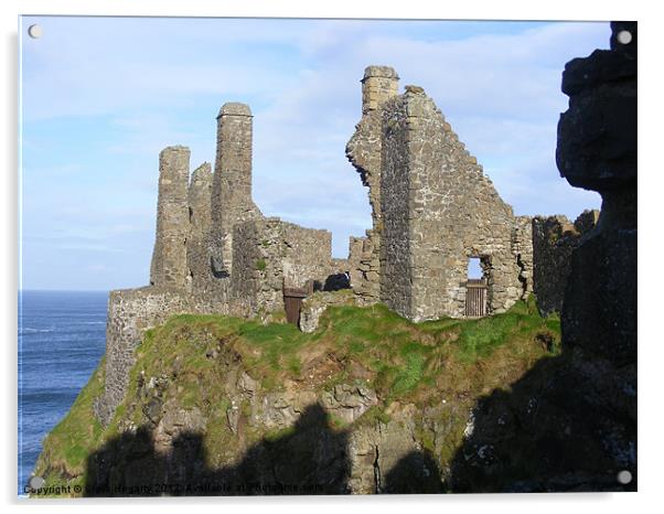 Dunluce Castle,Antrim coast. Acrylic by Ciara Hegarty