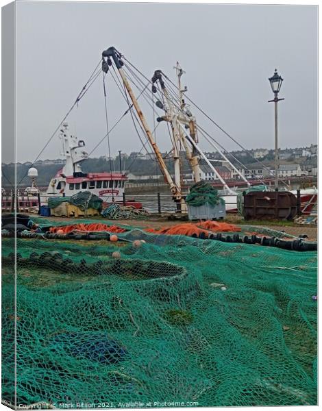 Trawler and Nets  Canvas Print by Mark Ritson