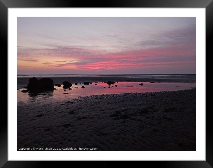 Red Dusk Framed Mounted Print by Mark Ritson