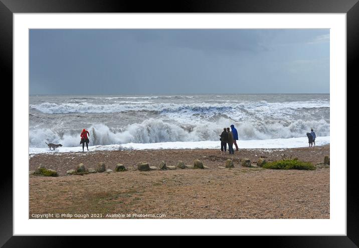 Rough Beach Framed Mounted Print by Philip Gough