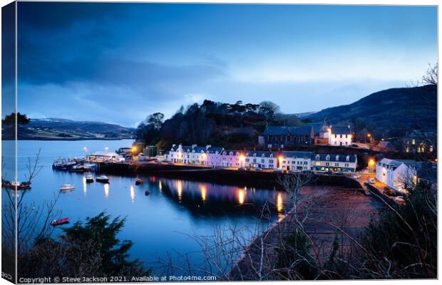 Portree Harbour on the Isle of Skye Canvas Print by Steve Jackson