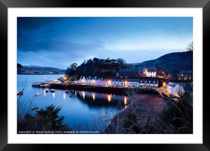 Portree Harbour on the Isle of Skye Framed Mounted Print by Steve Jackson