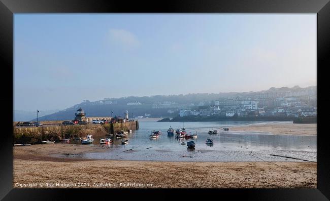 St Ives Harbour, Cornwall, England Framed Print by Rika Hodgson