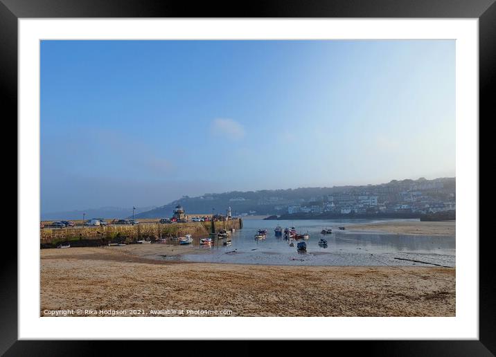 St Ives Harbour, Cornwall, England Framed Mounted Print by Rika Hodgson