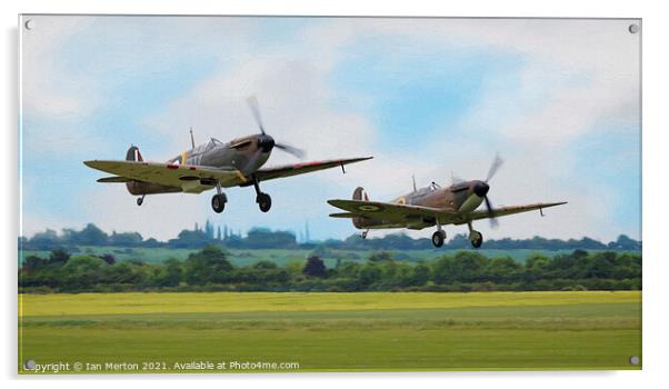 Spitfire Scramble Acrylic by Ian Merton