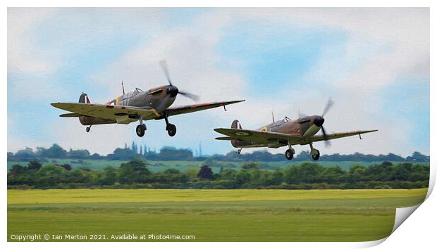 Spitfire Scramble Print by Ian Merton