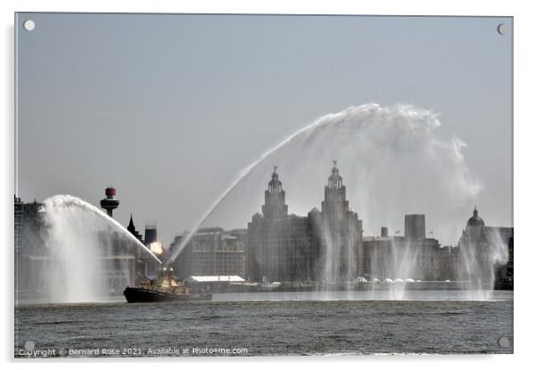 Liverpool Waterfront   Acrylic by Bernard Rose Photography