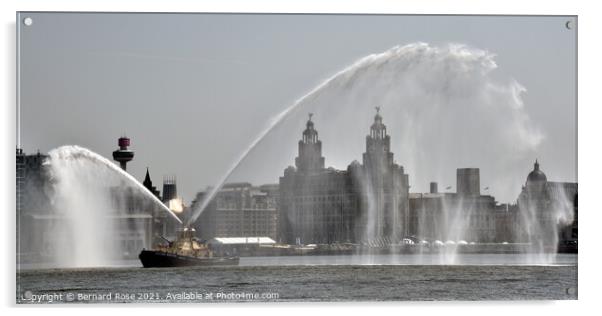 Liverpool Waterfront  Acrylic by Bernard Rose Photography