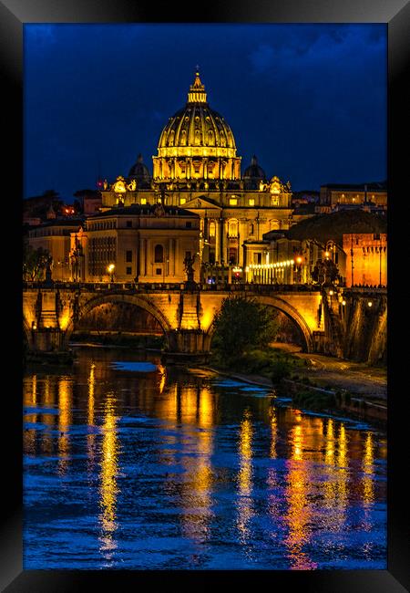 The Vatican At Night Framed Print by Chris Lord