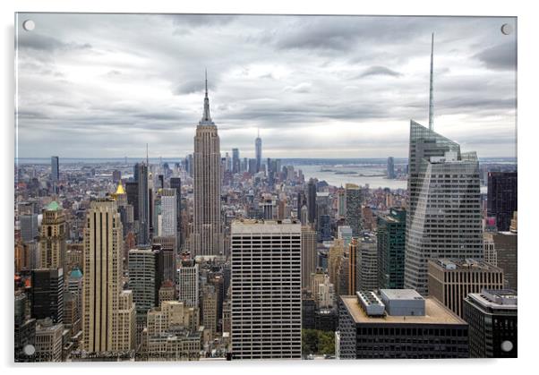 Manhattan and the Empire State Building Acrylic by Jon Jones